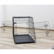 Cage de transport en métal pliante avec pan incliné