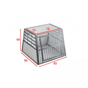 Cage de transport simple XL pour chiens - 85 x 86 x 69 cm