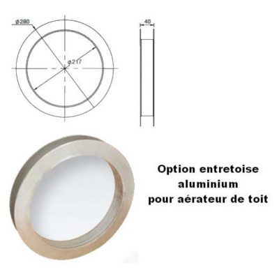 Entretoise en aluminium pour aérateur de toit type ambulance – Installation véhicule ou remorque can