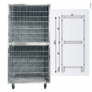Cage d'hospitalisation 2 compartiments