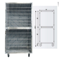 Cage d'hospitalisation 2 compartiments Cage d'hospitalisation 2 compartiments