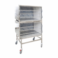 Cage d'hospitalisation 2 places pour soins intensifs ou maladies infectieuses Cage d'hospitalisation 2 places pour soins intensifs ou maladies infectieuses