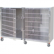 Cage d'hospitalisation en acier 2 places