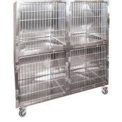 Cage d'hospitalisation en acier 4 places - Hauteur 137,5 cm