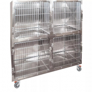 Cage d'hospitalisation en acier 4 places - Hauteur 137,5 cm