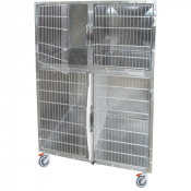 Cage d'hospitalisation en acier 4 places - Hauteur 172 cm