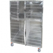 Cage d'hospitalisation en acier 4 places - Hauteur 172 cm