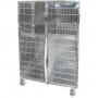 Cage d'hospitalisation en acier 4 places - Hauteur 172 cm