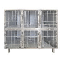 Cage d'hospitalisation  en acier 6 places