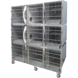 Cage d'hospitalisation en acier 9 places