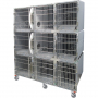 Cage d'hospitalisation en acier 9 places