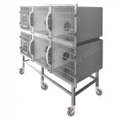 Cage pour chats en acier 6 places