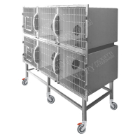 Cage pour chats en acier 6 places Cage pour chats en acier 6 places