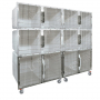 Cage PVC mobile sur roulettes 12 places