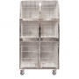 Cage PVC mobile sur roulettes 6 places - Hauteur 212,5 cm
