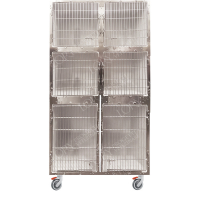 Cage PVC mobile sur roulettes 6 places - Hauteur 212,5 cm Cage PVC mobile sur roulettes 6 places - Hauteur 212,5 cm