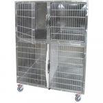 Cages d'hospitalisation en acier avec 4 compartiments avec 1 ou 2 séparations