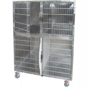 Cages d'hospitalisation en acier avec 4 compartiments avec 1 ou 2 séparations