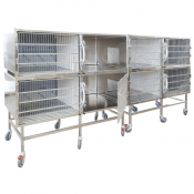 Grande cage pour chats en acier avec 8 compartiments