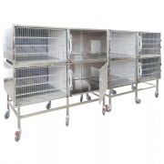Grande cage pour chats en acier avec 8 compartiments