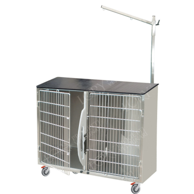 Cage d'attente avec table de toilettage