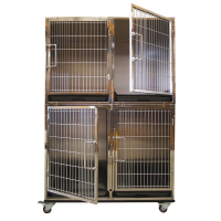 Cage de gardiennage en inox sur roulettes Cage de gardiennage en inox sur roulettes
