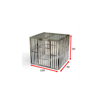 Cage de transport en métal avec plancher bois et tapis caoutchouc – 100 x 90 x 90 cm Cage de transport en métal avec plancher bois et tapis caoutchouc – 100 x 90 x 90 cm
