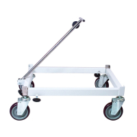 Chariot en métal pour transport de cages