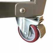 Set de 4 roues pour cage de gardiennage en métal