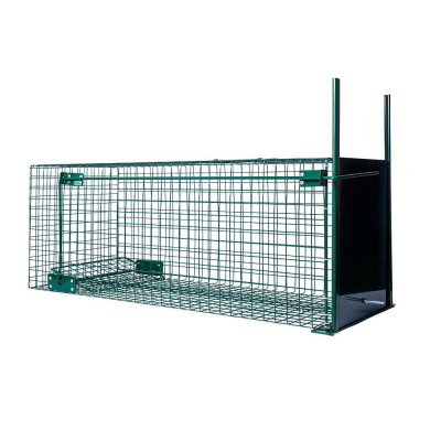Cage piège pour petits animaux avec une porte coulissante