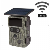 Piège photographique avec double capteur d'images, Wi-Fi et panneau solaire,