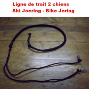 Ligne de trait pour 2 chiens pour sports canins