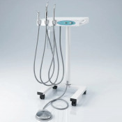 Chariot dentaire vétérinaire pneumatique pour 3 instruments