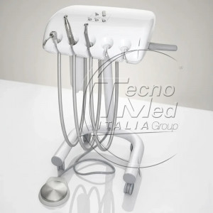 Chariot dentaire vétérinaire pneumatique pour 5 instruments
