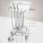Chariot dentaire vétérinaire pneumatique pour 5 instruments