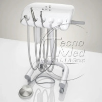 Chariot dentaire vétérinaire pneumatique pour 5 instruments