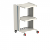 Chariot avec 2 tablettes de 40 X 36 cm et 4 prises d'alimentation