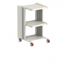 Chariot avec 2 tablettes de 40 X 36 cm et 4 prises d'alimentation