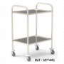 Chariot de soins en Inox avec 2 plateaux
