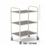 Chariot de soins en Inox avec 3 plateaux