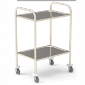 Chariot de soins soudés sous argon avec 2 plateaux