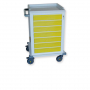 Chariot modulaire en acier peint ou inox avec tiroirs 