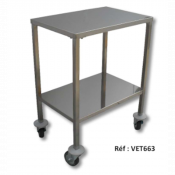 Table à instruments démontables avec 2 plateaux