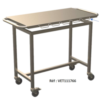 Table brancard avec plateau amovible