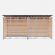 Chenil bois évolutif PROTECTA MKS - 4 X 2 m - Barreaux