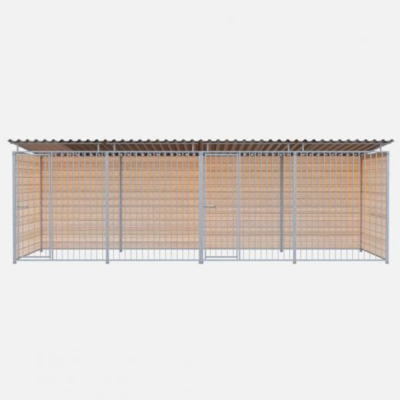 Chenil bois évolutif PROTECTA MKS - 6 X 2 m - Barreaux