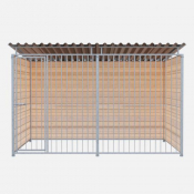 Chenil bois PROTECTA MKS - 3 X 2 m - Barreaux