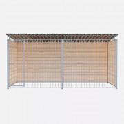 Chenil bois PROTECTA MKS - 4 X 2 m - Barreaux