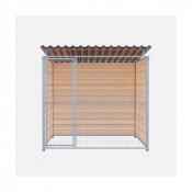 Chenil bois PROTECTA MKS évolutif - 2 X 2 m - Grillage