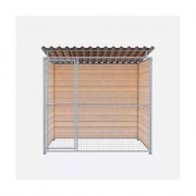 Chenil bois PROTECTA MKS évolutif - 2 X 2 m - Grillage